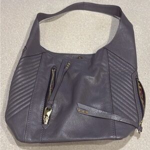 YANY Charcoal Gray Quilted Hobo Shoulder Bag